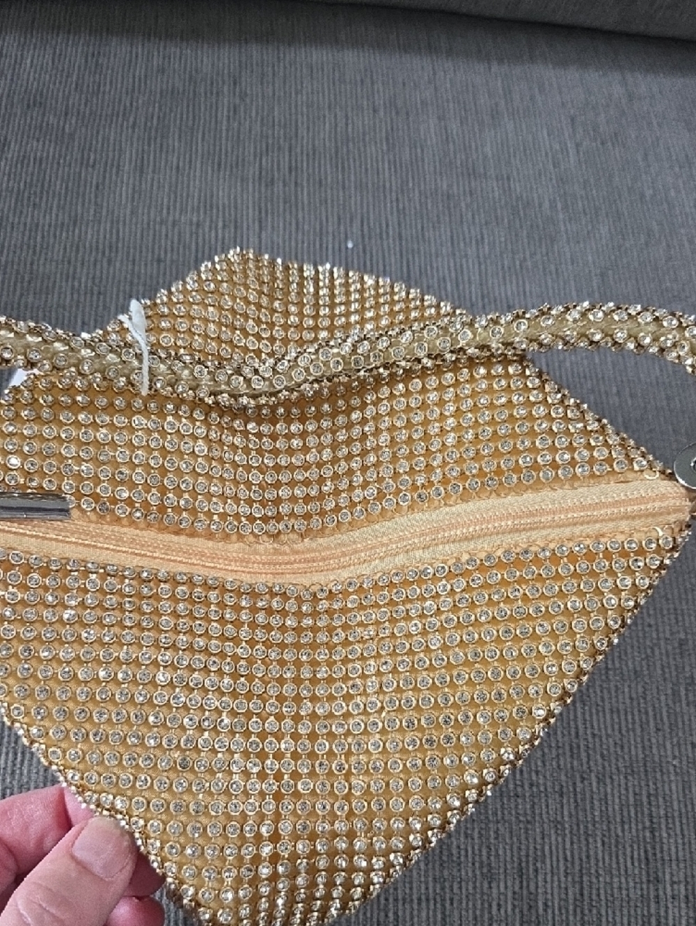 Babeyond Gold Crystal-Embellished Evening Bag, NWT, Prom Or Wedding - Picture 7 of 14